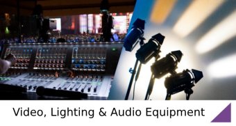 video, lighting & audio equipment
