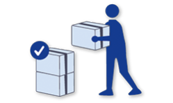 Delivery products and setup booth